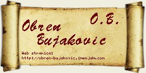 Obren Bujaković vizit kartica
